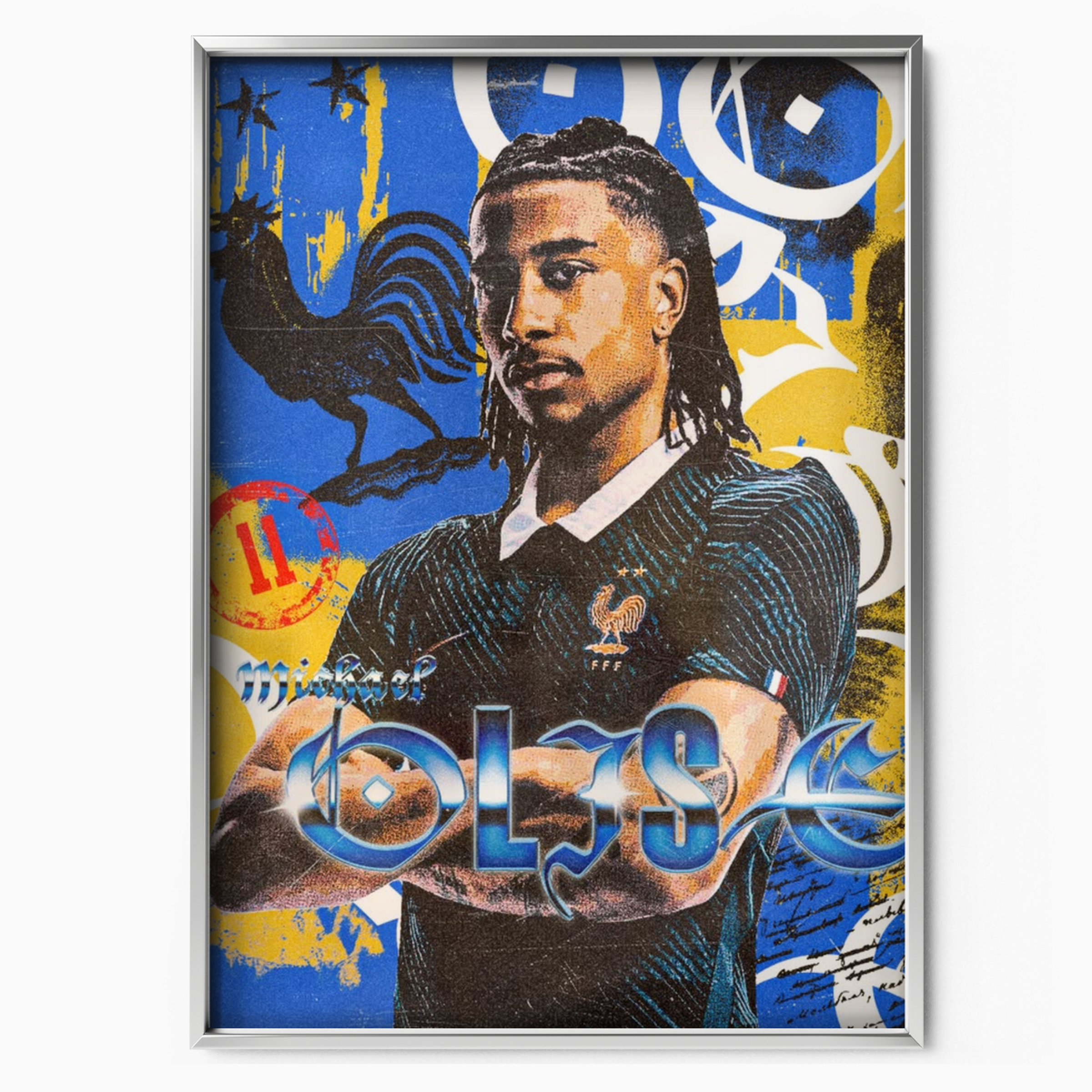 Michael Olise - France Number 11 Poster