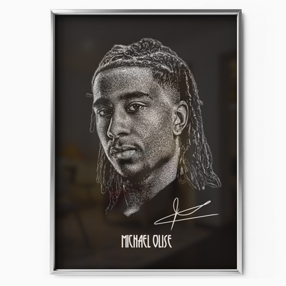 Michael Olise - Signature Portrait Poster