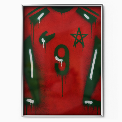 Morocco National Team - Jersey Art Poster