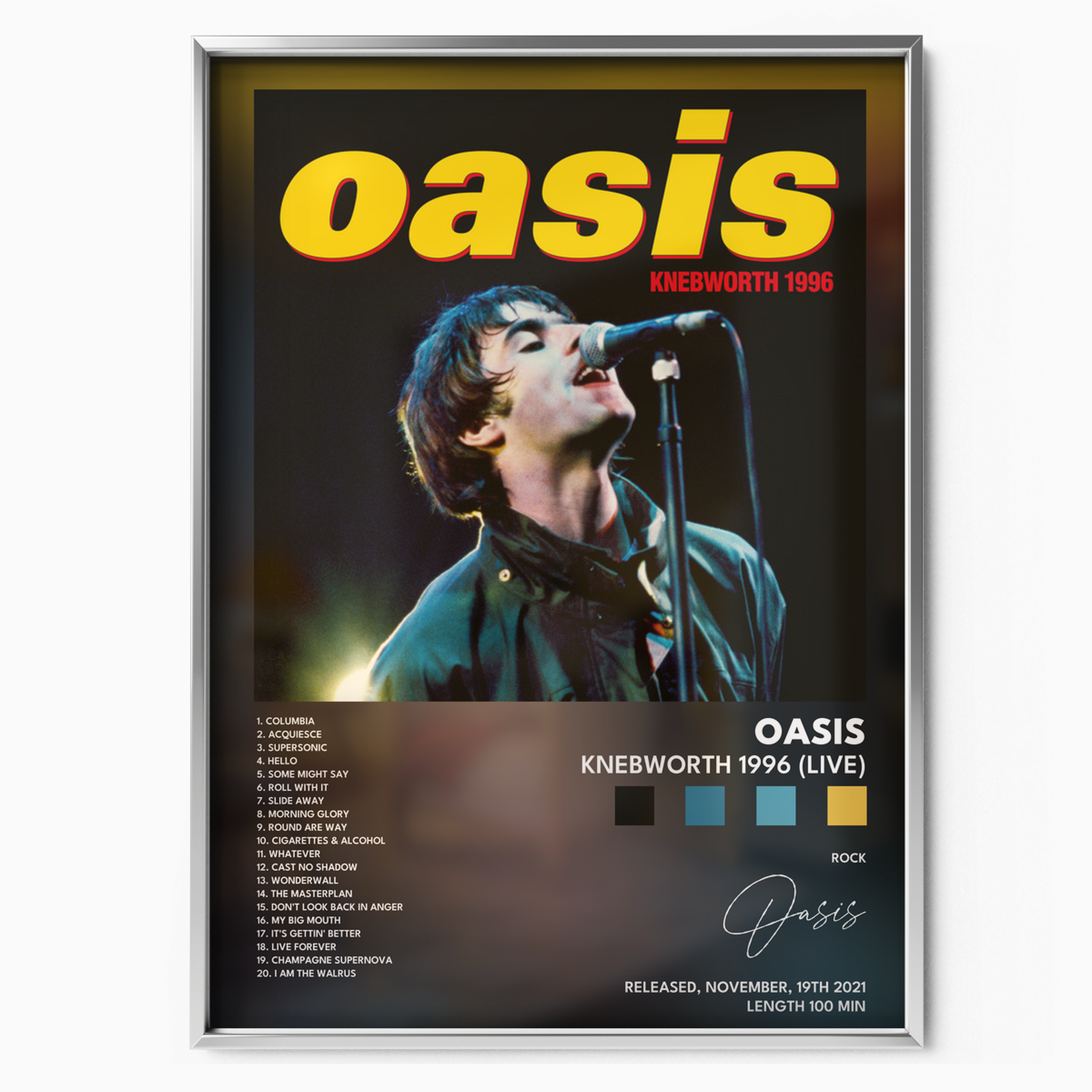 oasis Knebworth 1996 Live poster