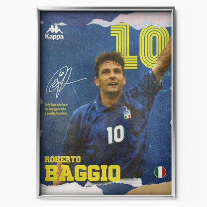Roberto Baggio - Italy Number 10 Poster