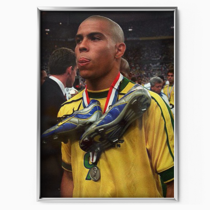 Ronaldo Nazario - Brazil 1998 Poster