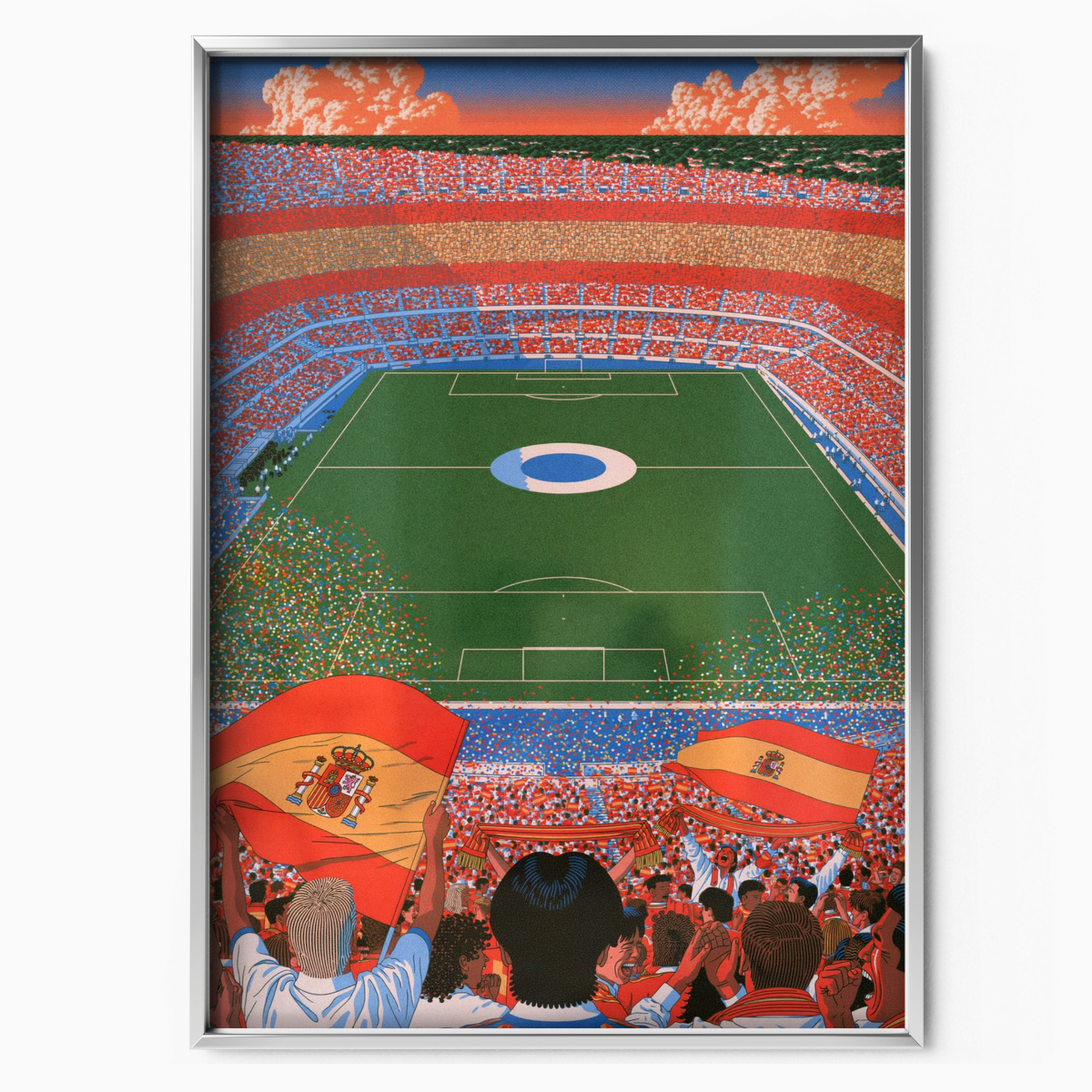 Spain National Team - Stadium Flags Poster