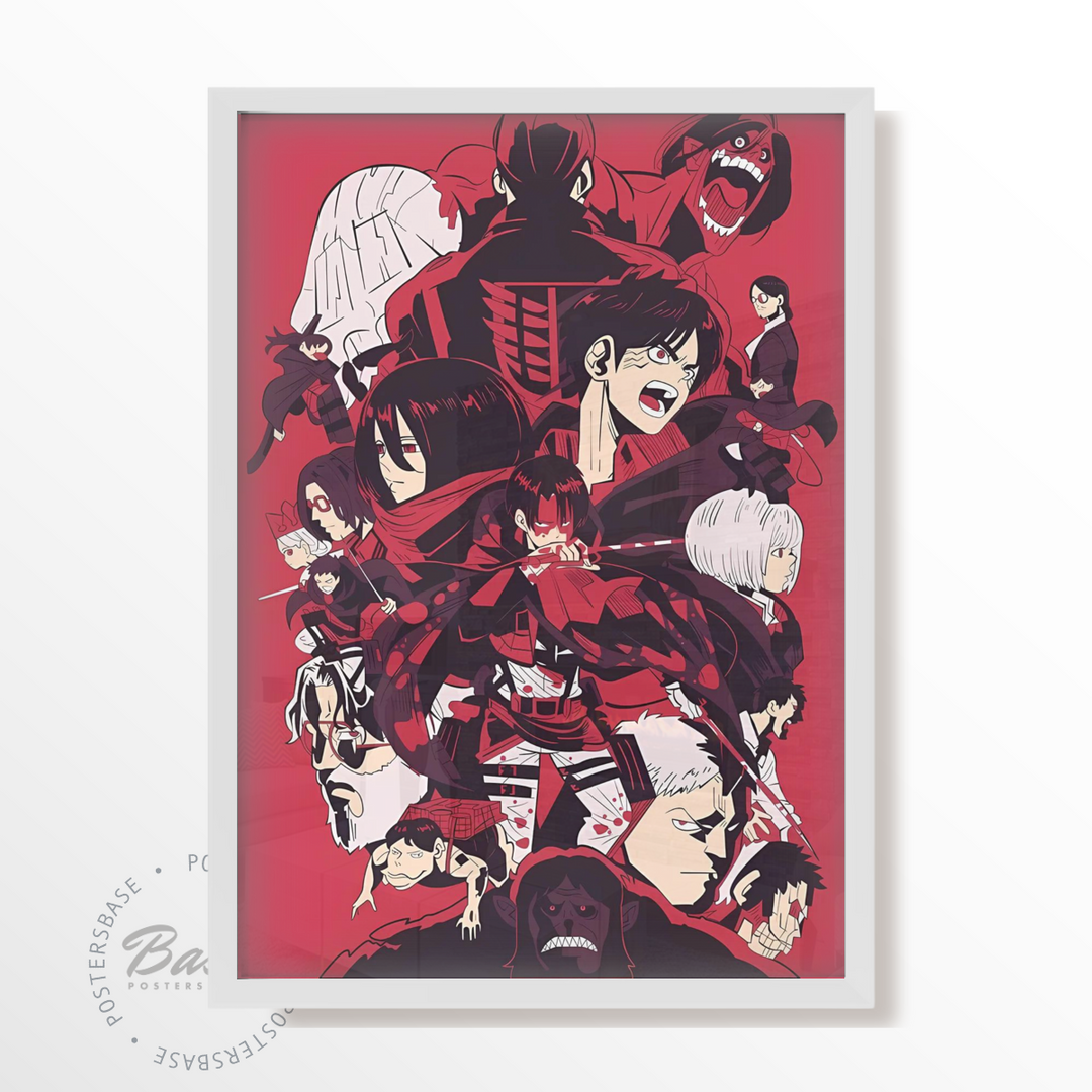 ATTACK ON TITAN RED DRAW Poster – from 7.95€ | Free Shipping