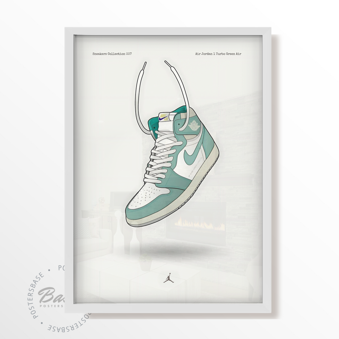 Air Jordan 1 Turbo Green Air Poster from 7.95 Free Shipping Posters Base
