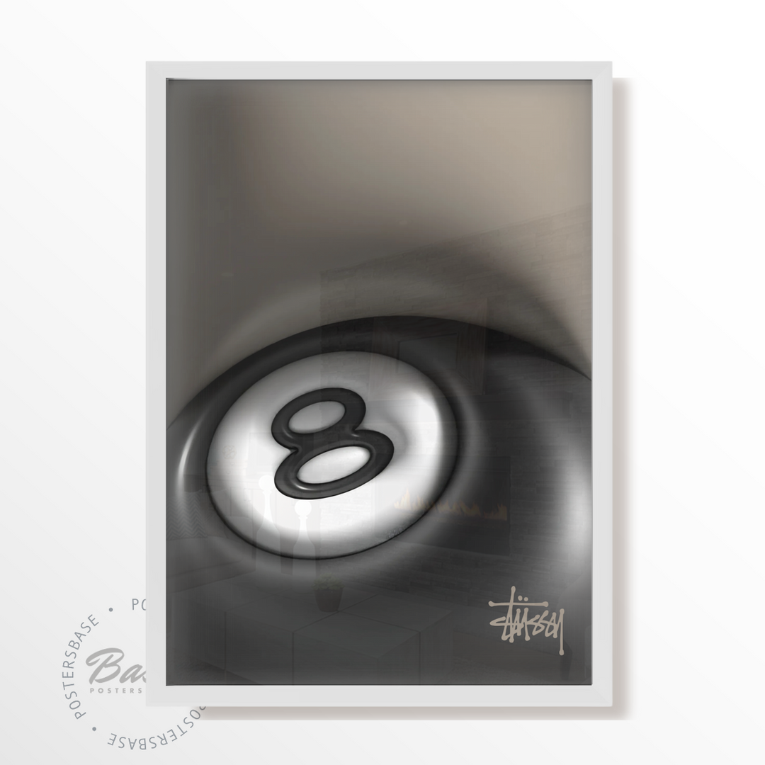 STUSSY X 8BALL 3D Poster – from 7.95€ | Free Shipping – Posters Base