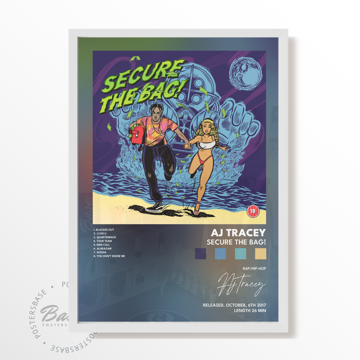 aj tracey Secure The Bag poster