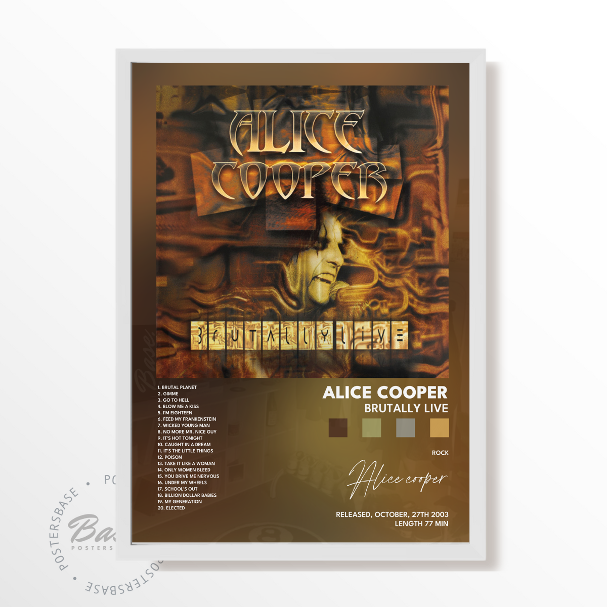 alice cooper Brutally Live poster