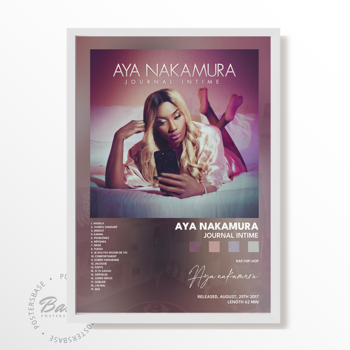 aya nakamura Journal intime poster