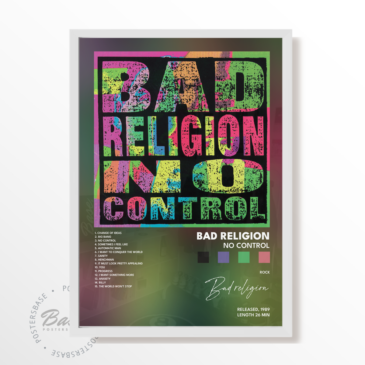 bad religion No Control poster