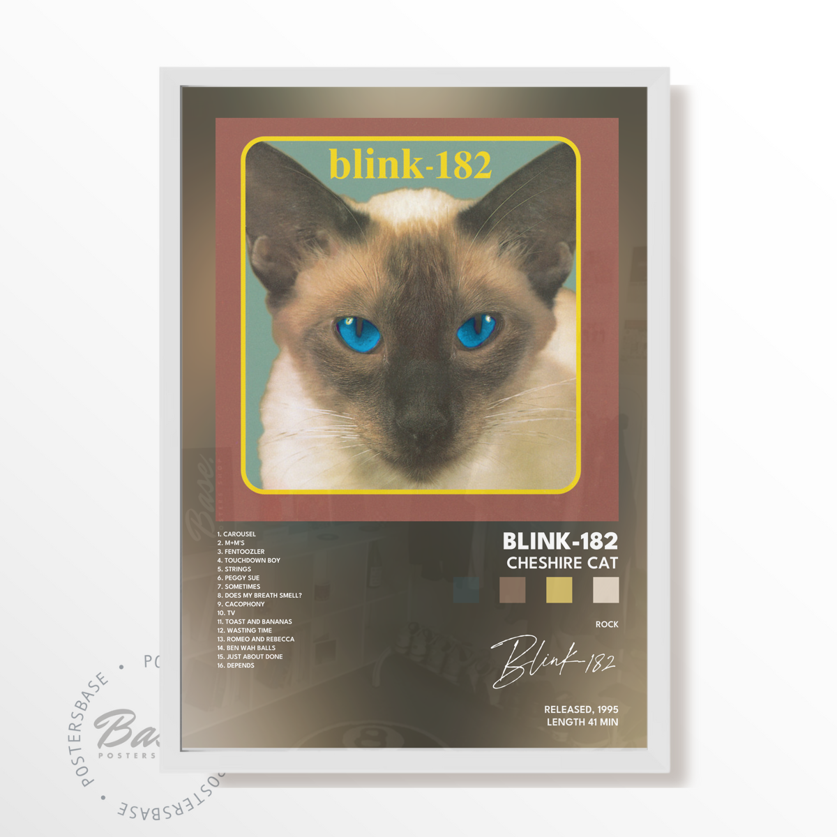 blink 182 Cheshire Cat poster