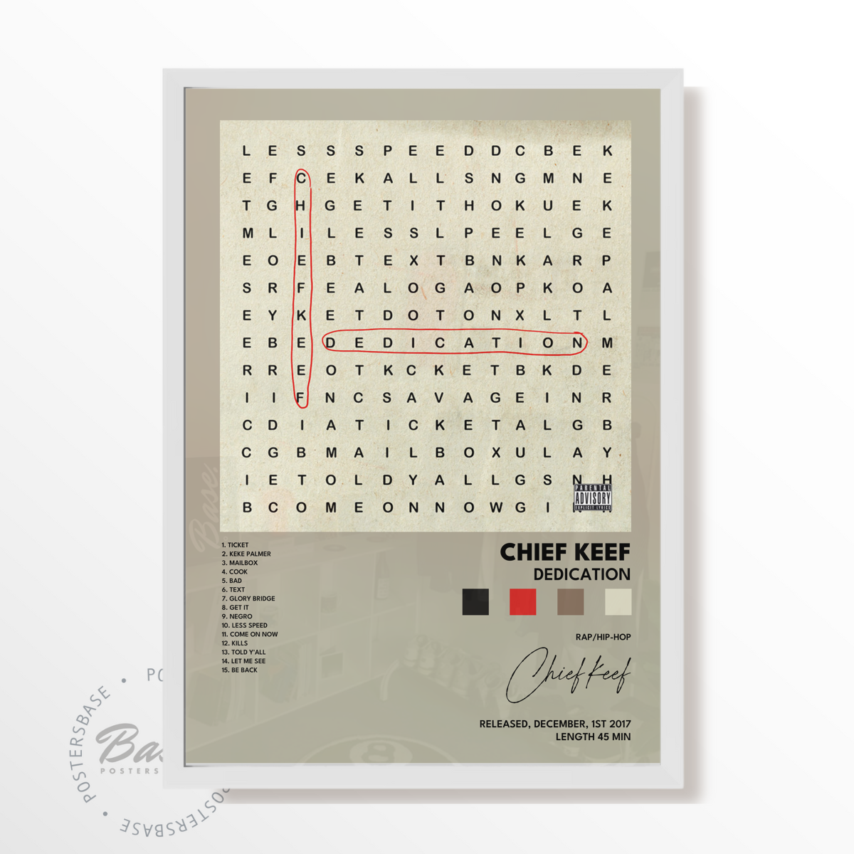 chief keef Dedication poster