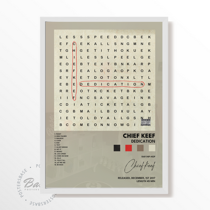 chief keef Dedication poster