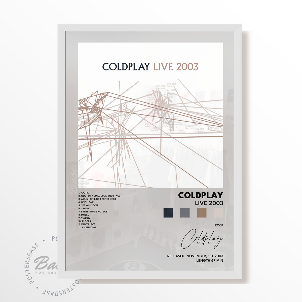 coldplay Live 2003 poster