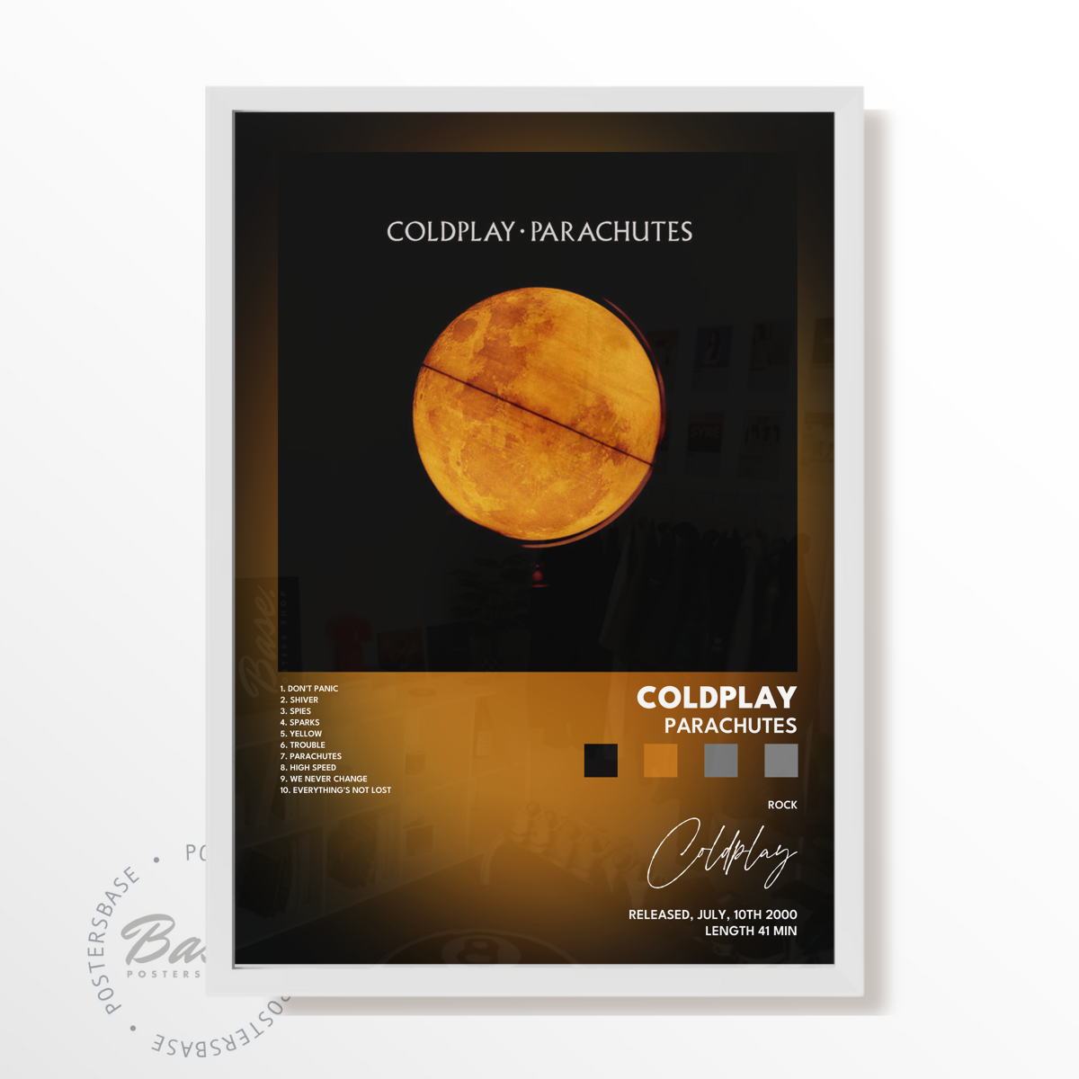 coldplay Parachutes poster