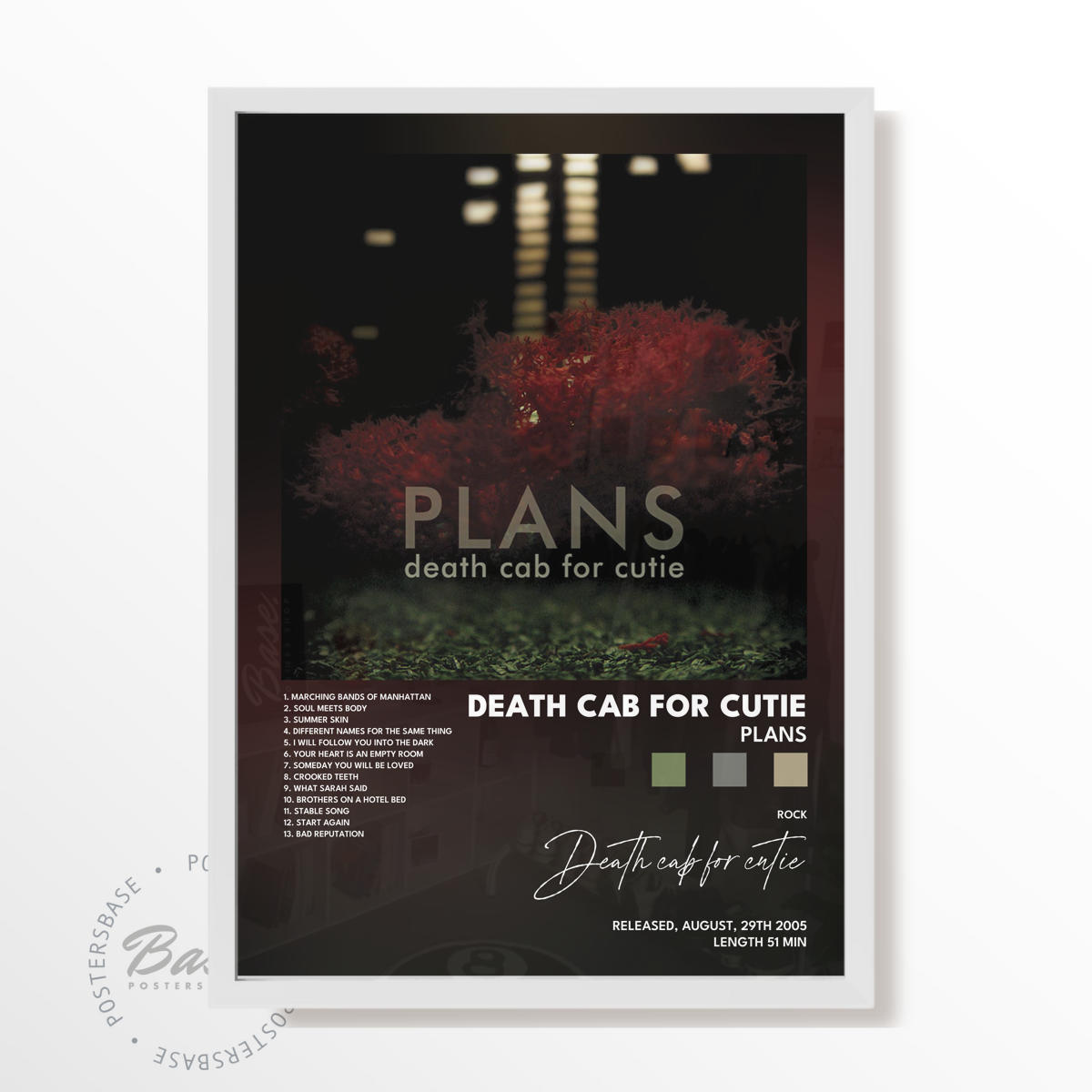 death cab for cutie Plans poster