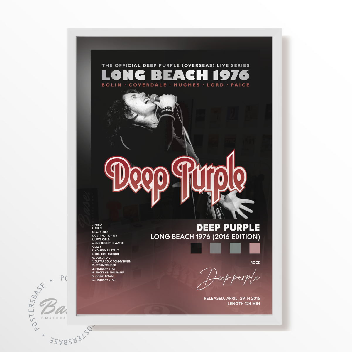 deep purple Long Beach 1976 2016 Edition poster