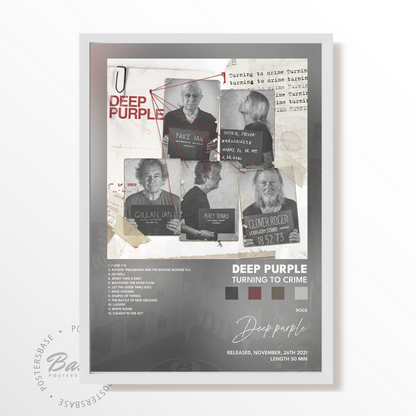 deep purple Turning to Crime poster