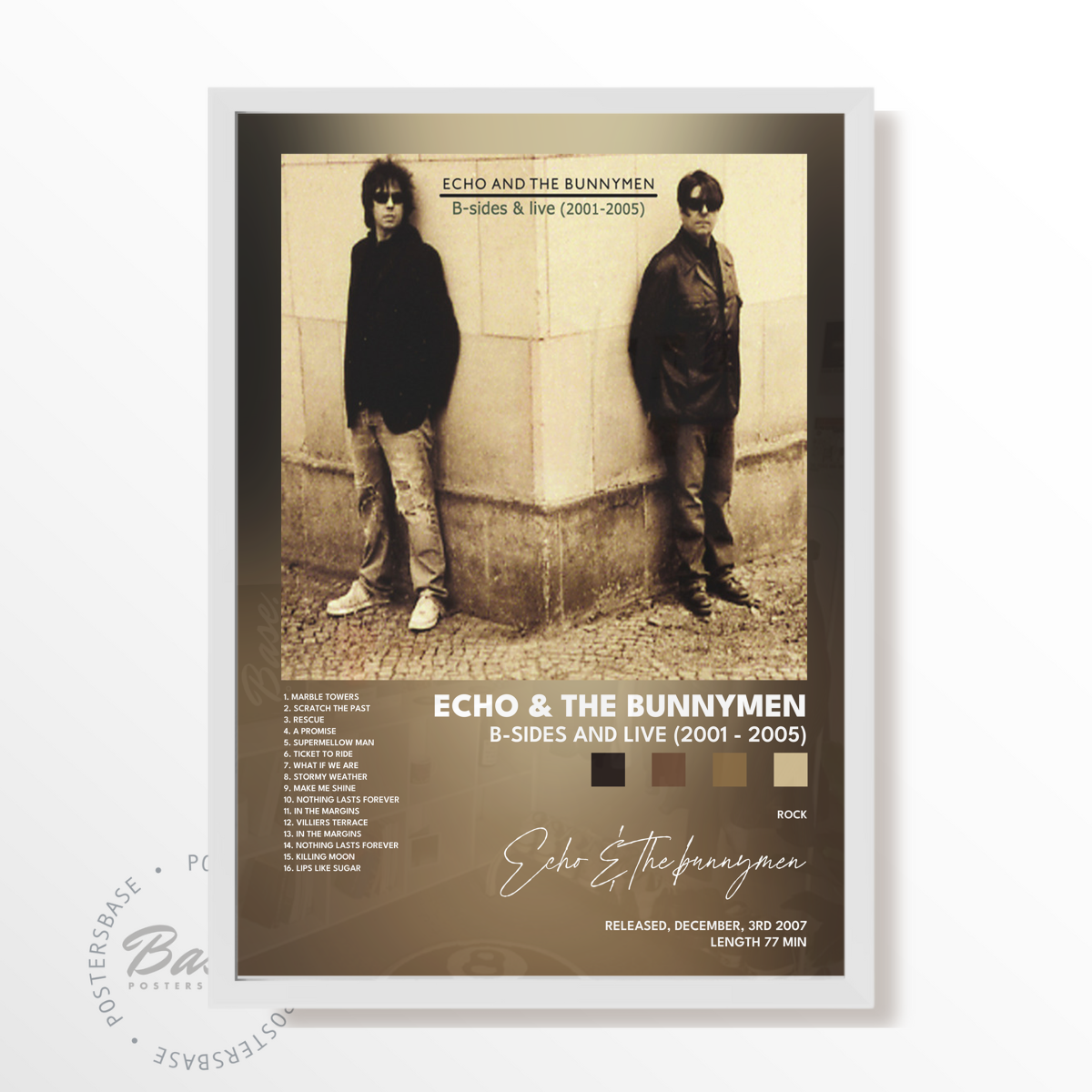 echo  the bunnymen B Sides and Live 2001   2005 poster