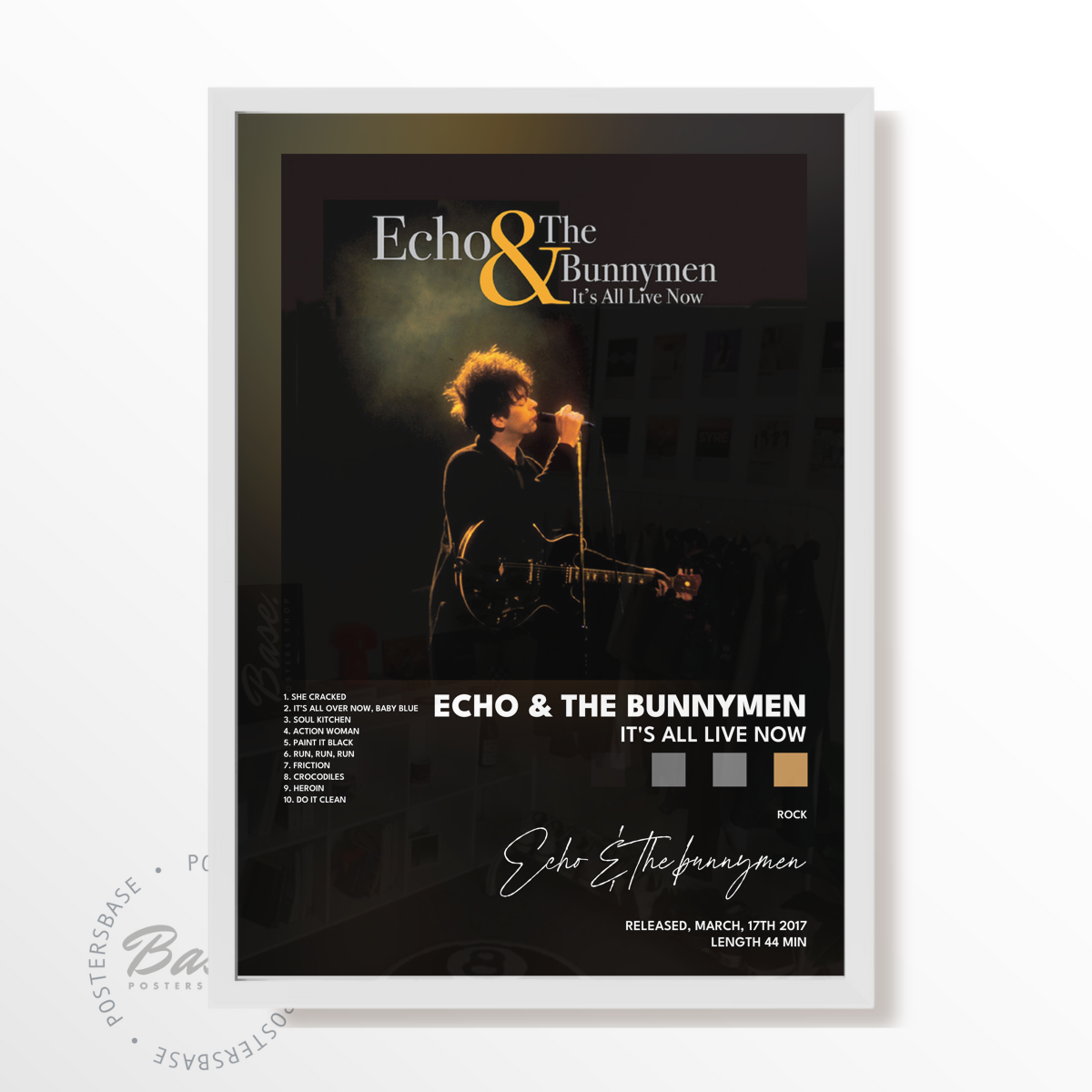 echo  the bunnymen Its All Live Now poster