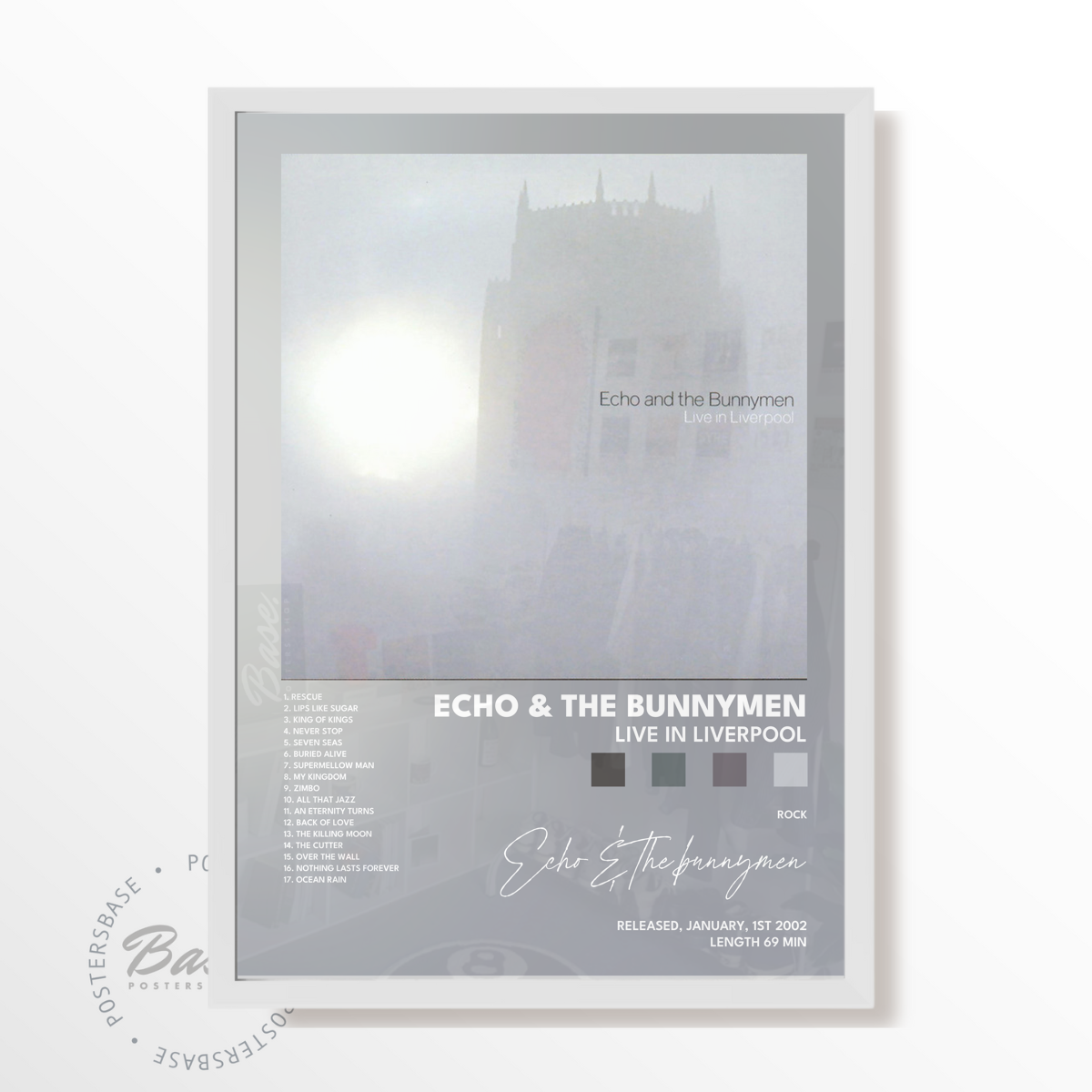 echo  the bunnymen Live in Liverpool poster