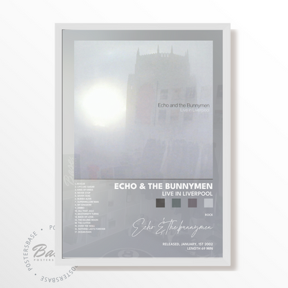 echo  the bunnymen Live in Liverpool poster