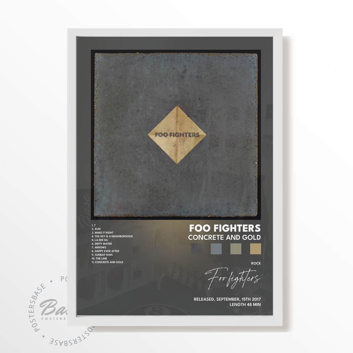 foo fighters Concrete and Gold poster