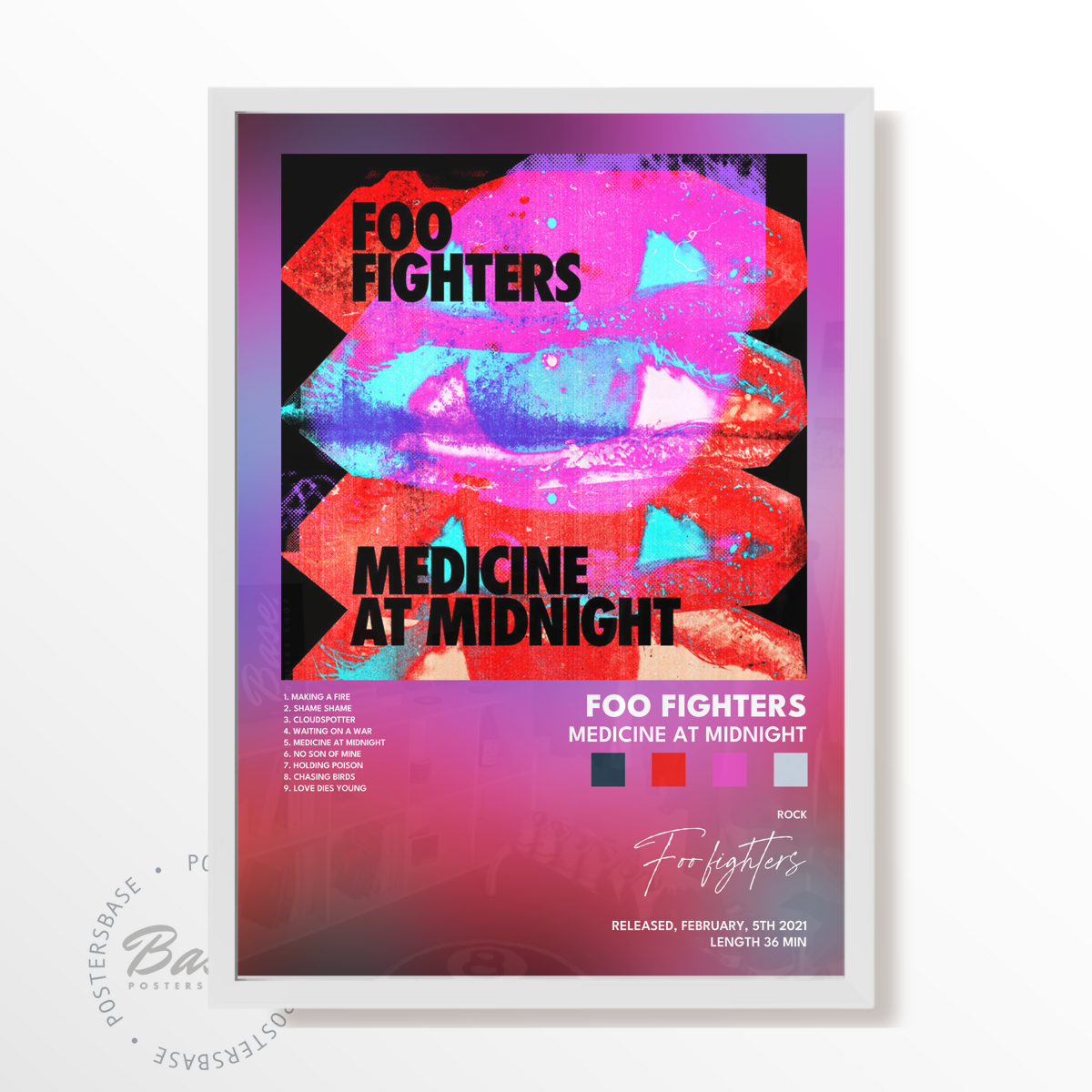 foo fighters Medicine At Midnight poster