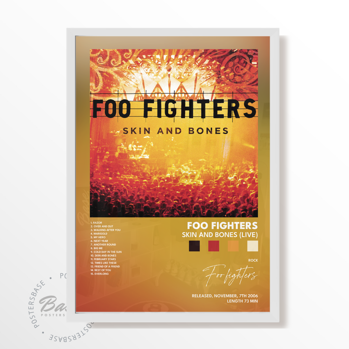 foo fighters Skin And Bones Live poster