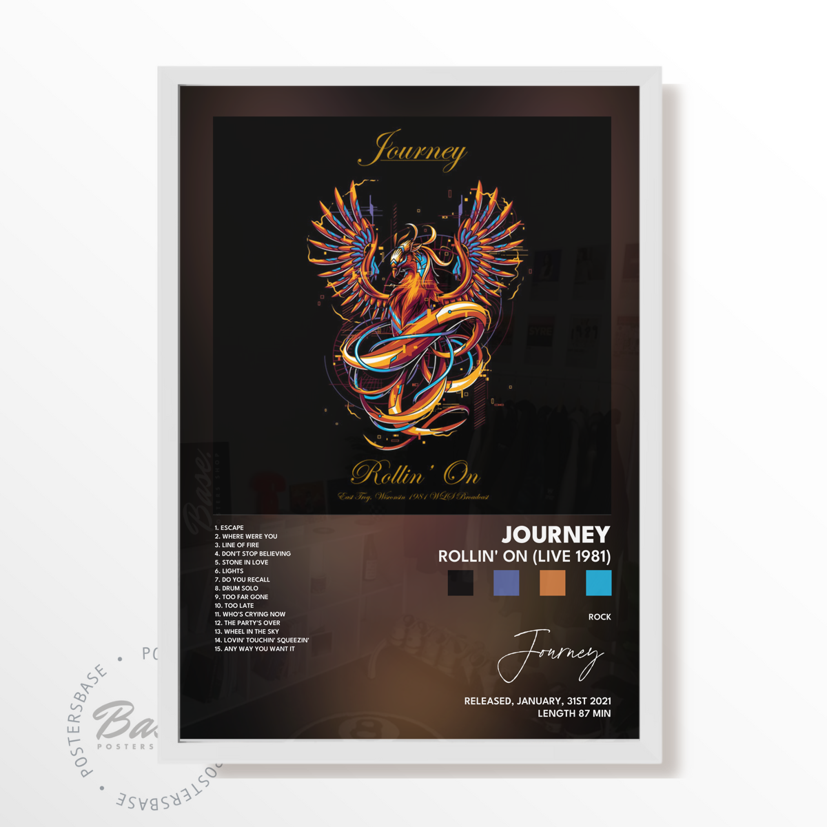 journey Rollin On Live 1981 poster