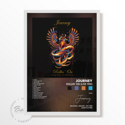 journey Rollin On Live 1981 poster
