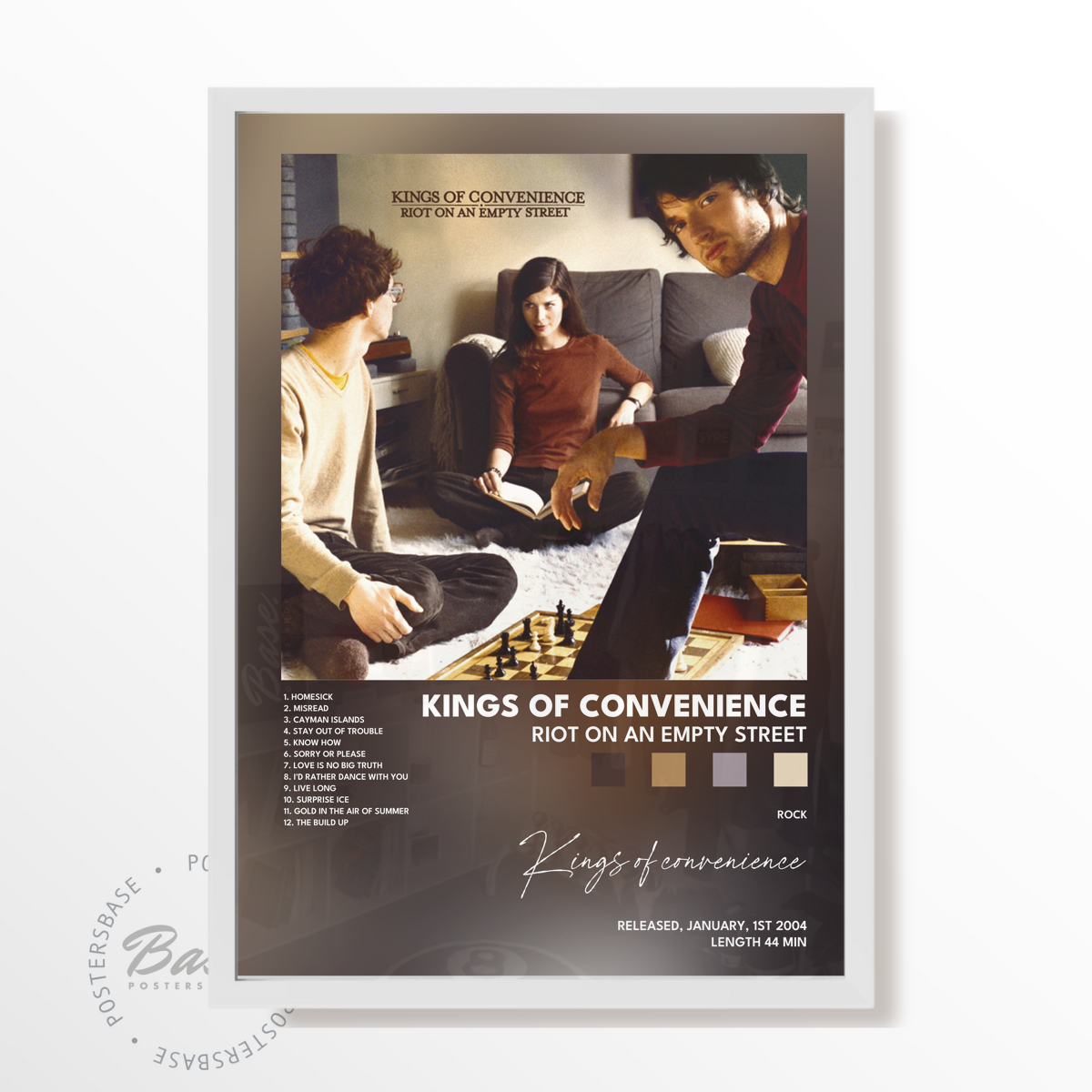 kings of convenience Riot On An Empty Street poster