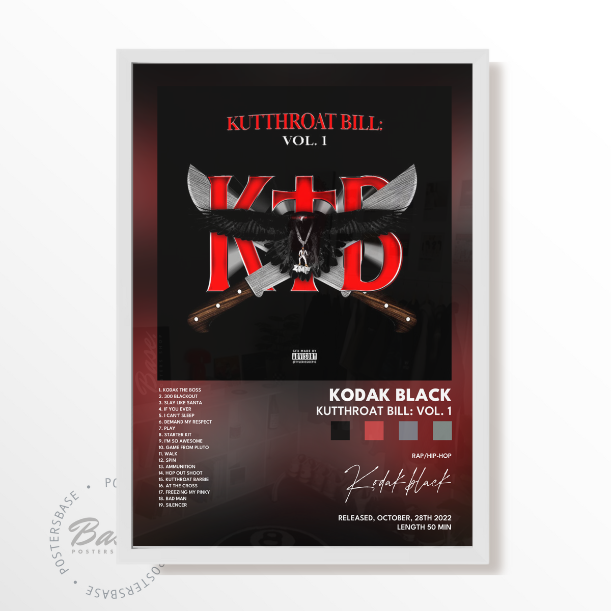 kodak black Kutthroat Bill Vol 1 poster