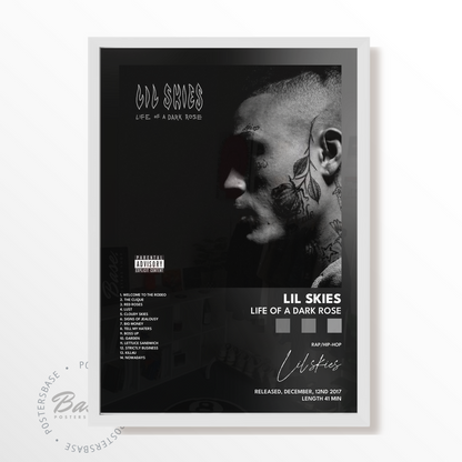 lil skies Life of a Dark Rose poster