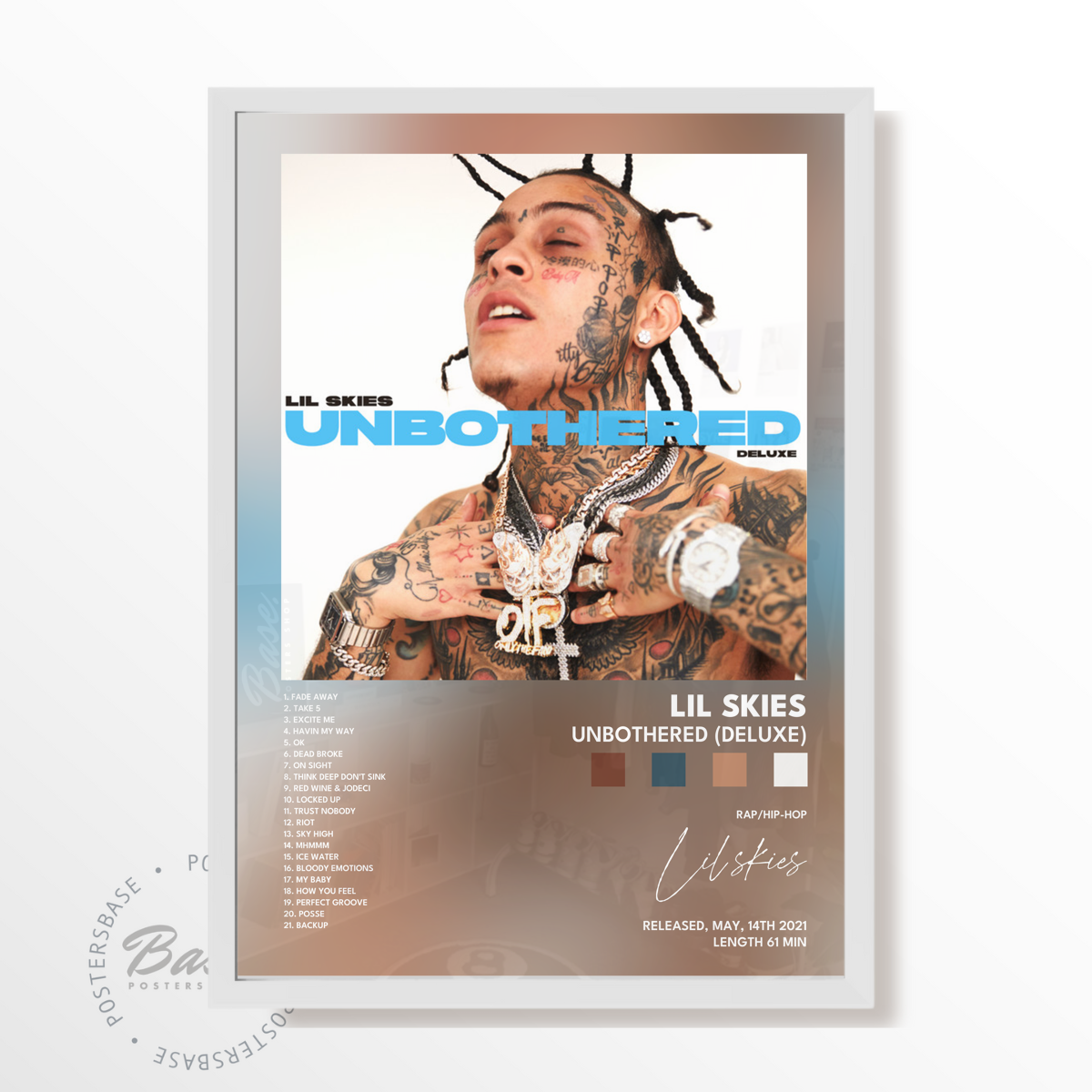 lil skies Unbothered Deluxe poster