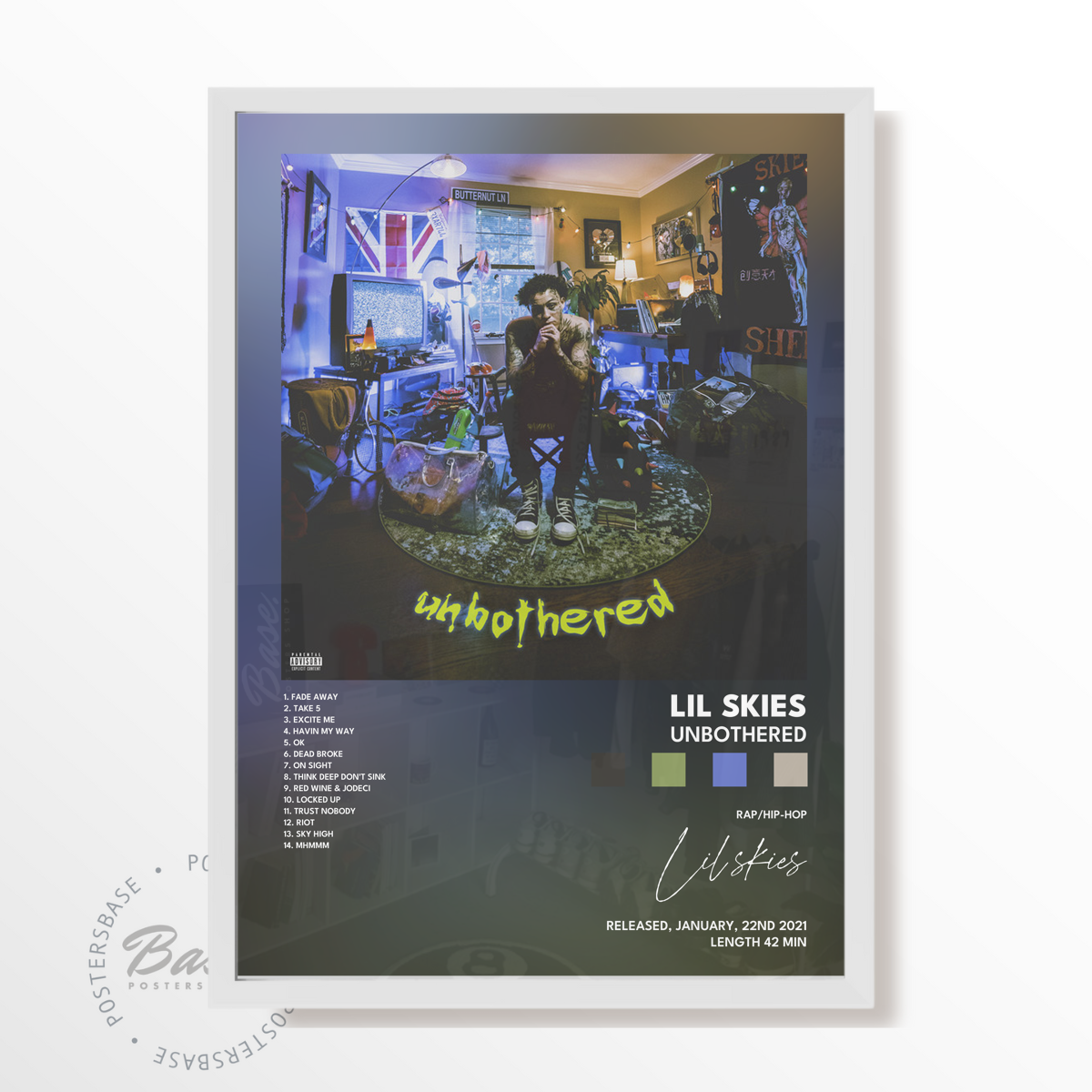 lil skies Unbothered poster