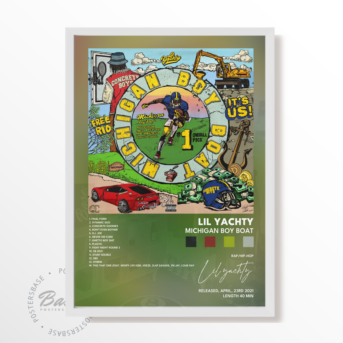 lil yachty Michigan Boy Boat poster