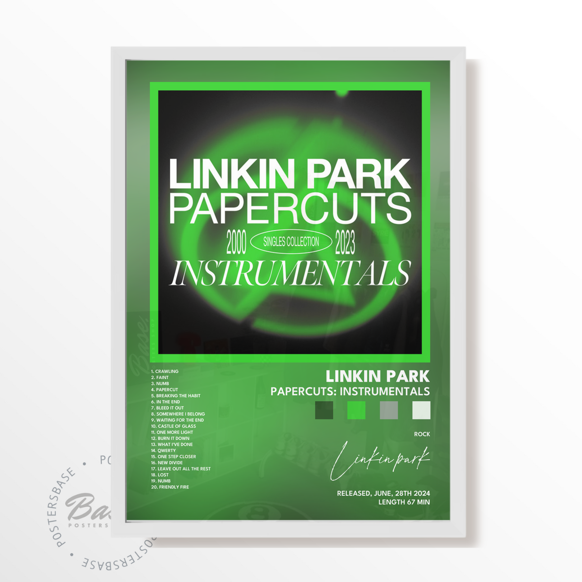 linkin park Papercuts Instrumentals poster