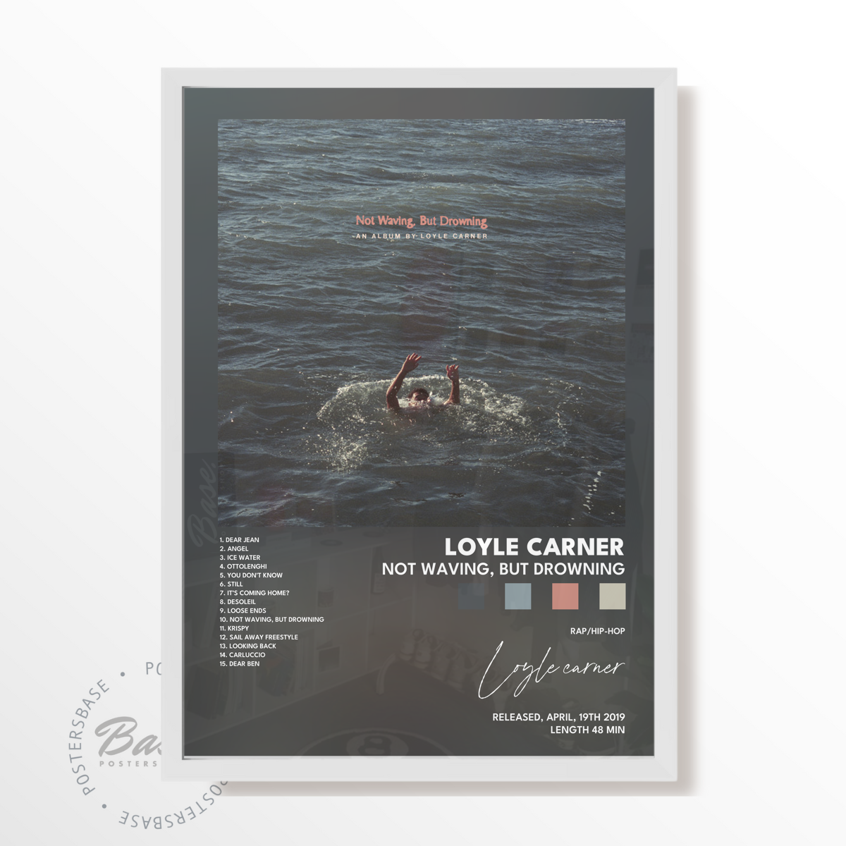 loyle carner Not Waving But Drowning poster