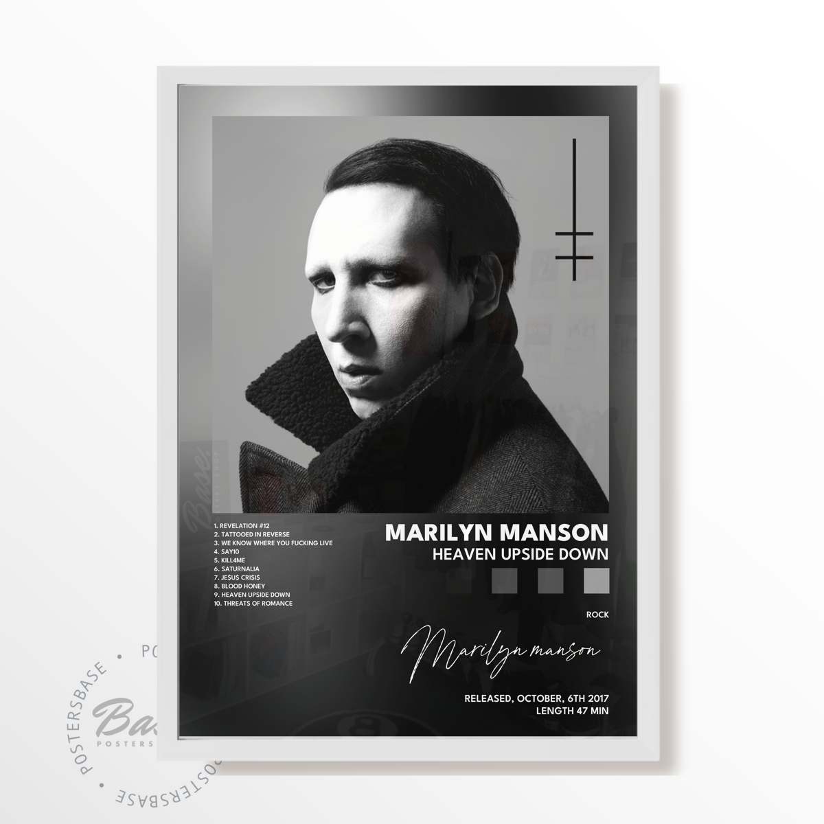 marilyn manson Heaven Upside Down poster