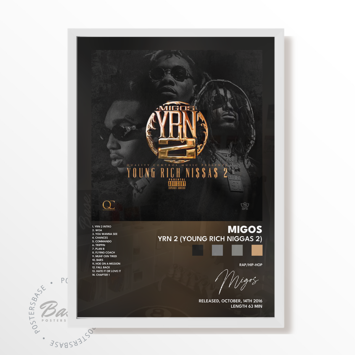 migos YRN 2 Young Rich Niggas 2 poster