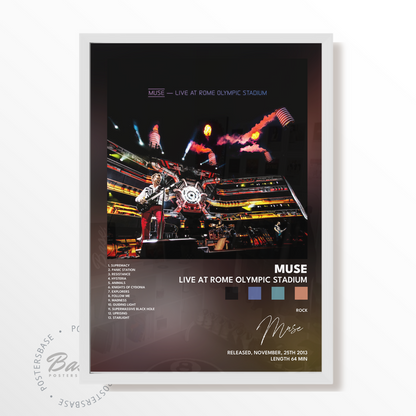 muse Live at Rome Olympic Stadium poster