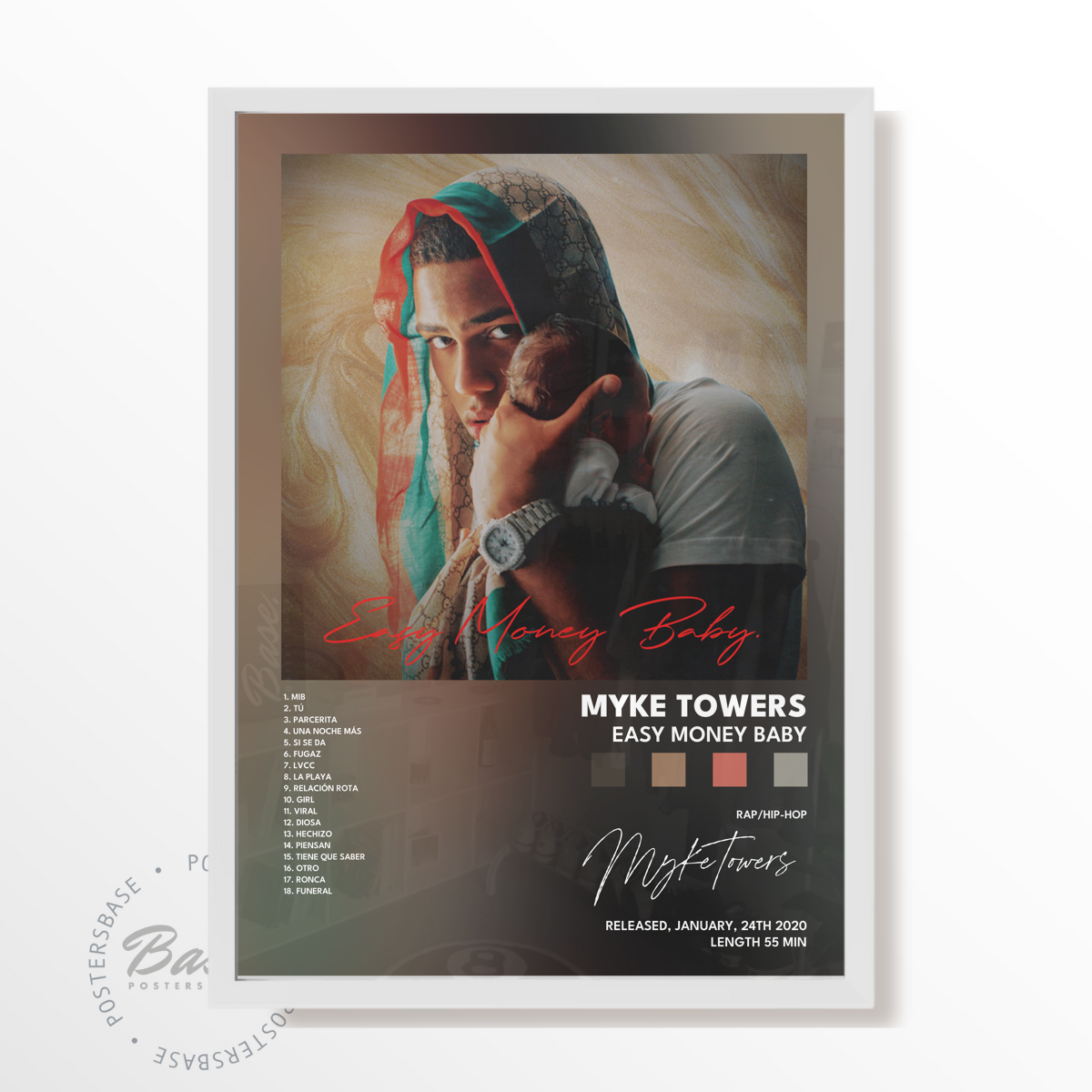 myke towers Easy Money Baby poster