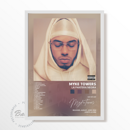 myke towers LA PANTERA NEGRA poster