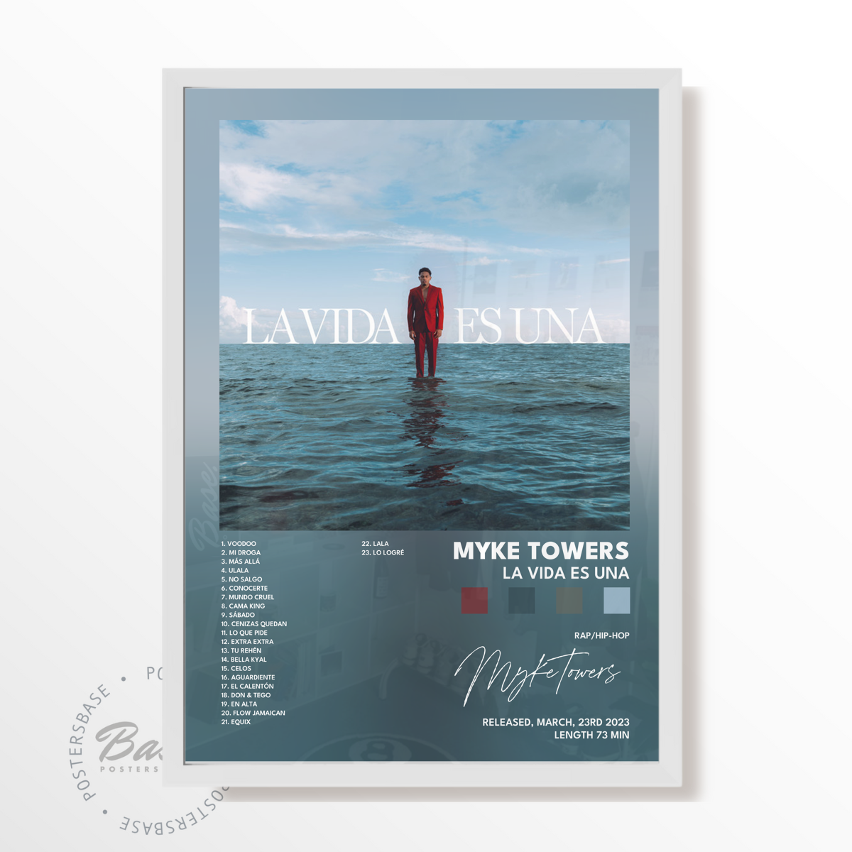 myke towers LA VIDA ES UNA poster