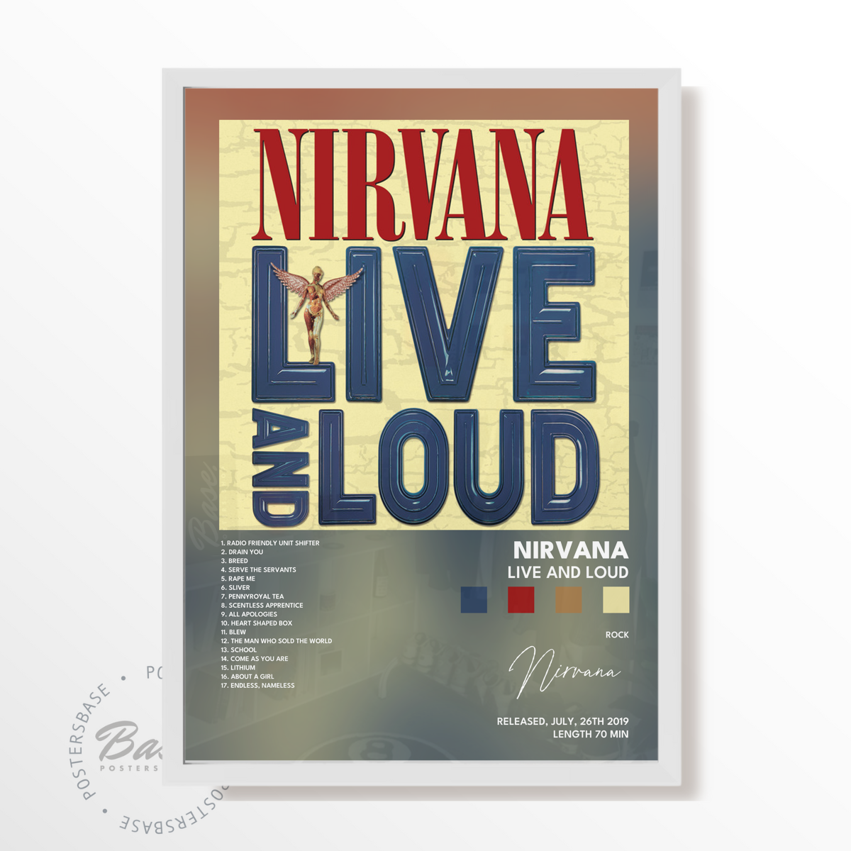 nirvana Live And Loud poster