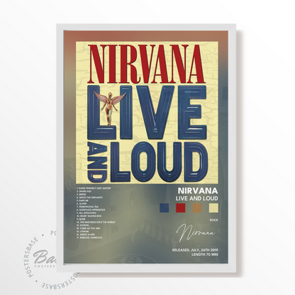 nirvana Live And Loud poster