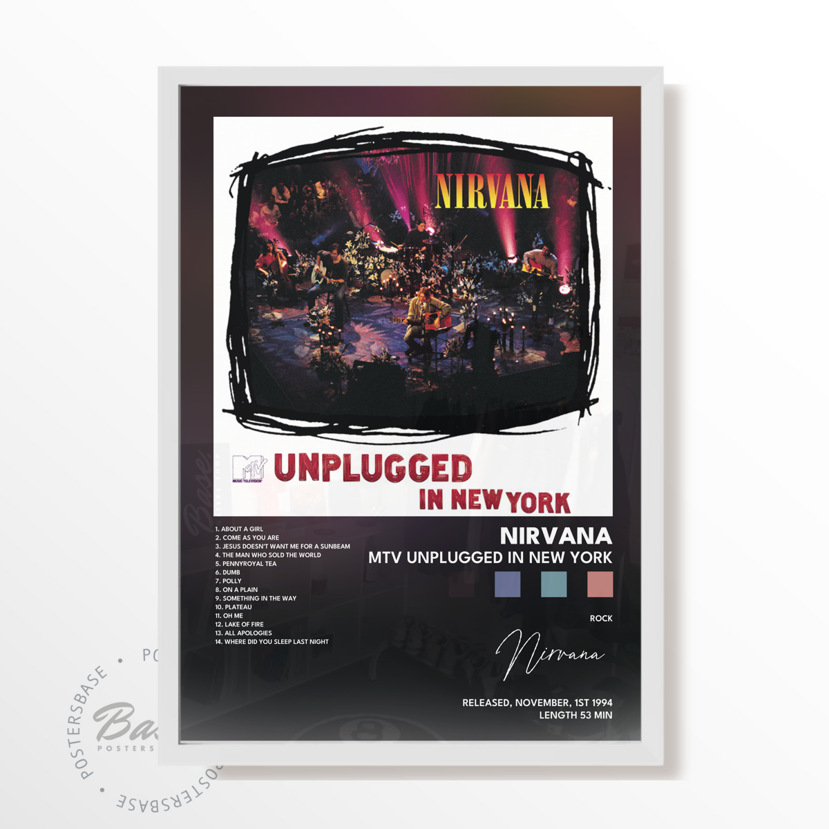 nirvana MTV Unplugged In New York poster