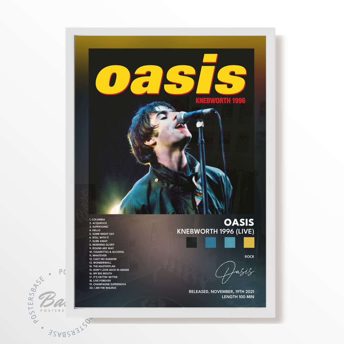 oasis Knebworth 1996 Live poster