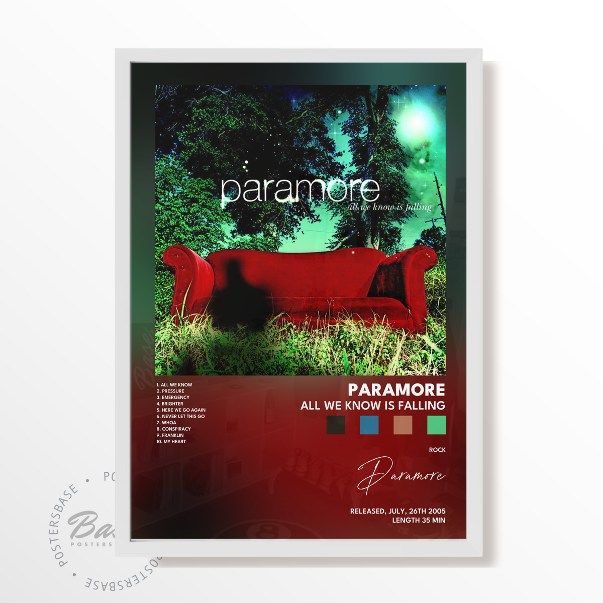 paramore All We Know Is Falling poster